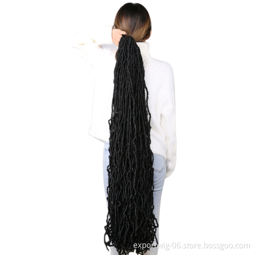 18 24 36inch Goddess Faux Locs Curly Synthetic braiding hair New Soft Locs Crochet Braids Hair Crochet Hair African Roots